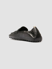 TRAVIS 001 - Black Leather Penny Loafers