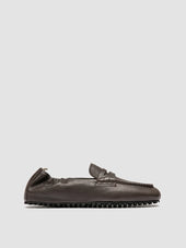 TRAVIS 001 - Brown Leather Penny Loafers
