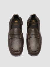 TRAVIS 001 - Brown Leather Penny Loafers