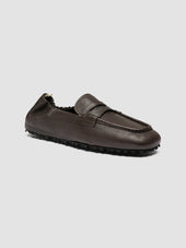 TRAVIS 001 - Brown Leather Penny Loafers