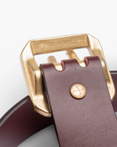 OGL Double Prong Garrison Buckle Leather Belt - Tan