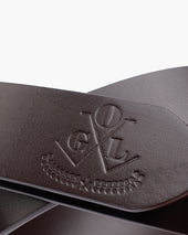 OGL Vintage Buckle Leather Belt - Brown