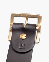 OGL Vintage Buckle Leather Belt - Brown