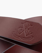 OGL Vintage Buckle Leather Belt - Tan