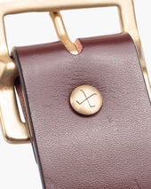 OGL Vintage Buckle Leather Belt - Tan