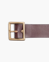 OGL Vintage Buckle Leather Belt - Tan