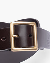OGL Vintage Buckle Leather Belt - Brown