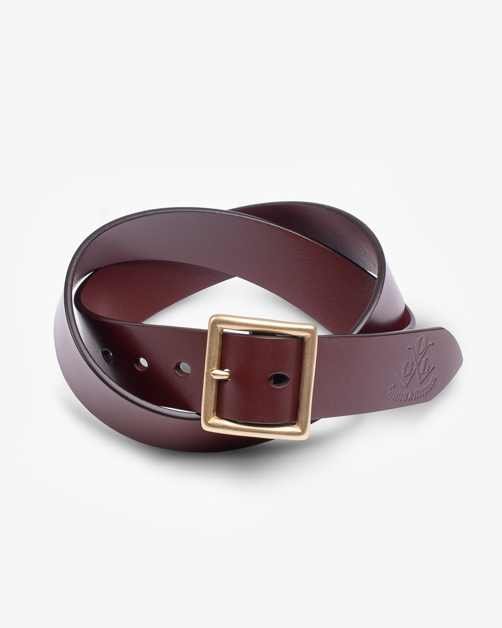 OGL Vintage Buckle Leather Belt - Tan