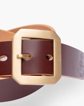 OGL Single Prong Garrison Buckle Leather Belt - Hand-Dyed Brown