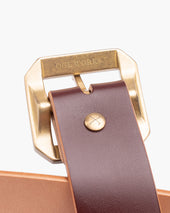 OGL Single Prong Garrison Buckle Leather Belt - Hand-Dyed Brown