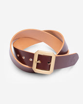 OGL Single Prong Garrison Buckle Leather Belt - Hand-Dyed Brown