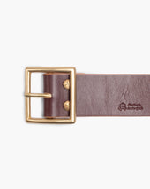 OGL Vintage 1.75" Leather Belt - Hand-Dyed Brown