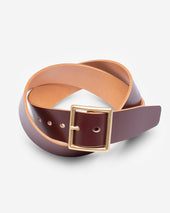 OGL Vintage 1.75" Leather Belt - Hand-Dyed Brown