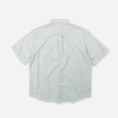 Og Stripe Seersucker Half Shirt Green