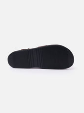 Organic Handloom Dark Brown Leather Gurkha