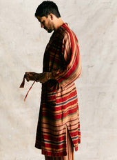 the ojai robe in coastal stripe