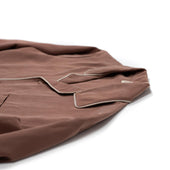 Ellen Piped Pajama Shirt In Rayon And Poly