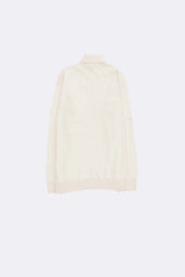 Undyed Turtleneck Full Sleeve Cotton Sweater