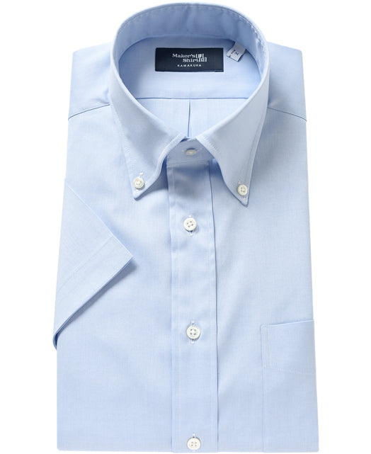 Short Sleeve Shirt Button Down Pinpoint Oxford
