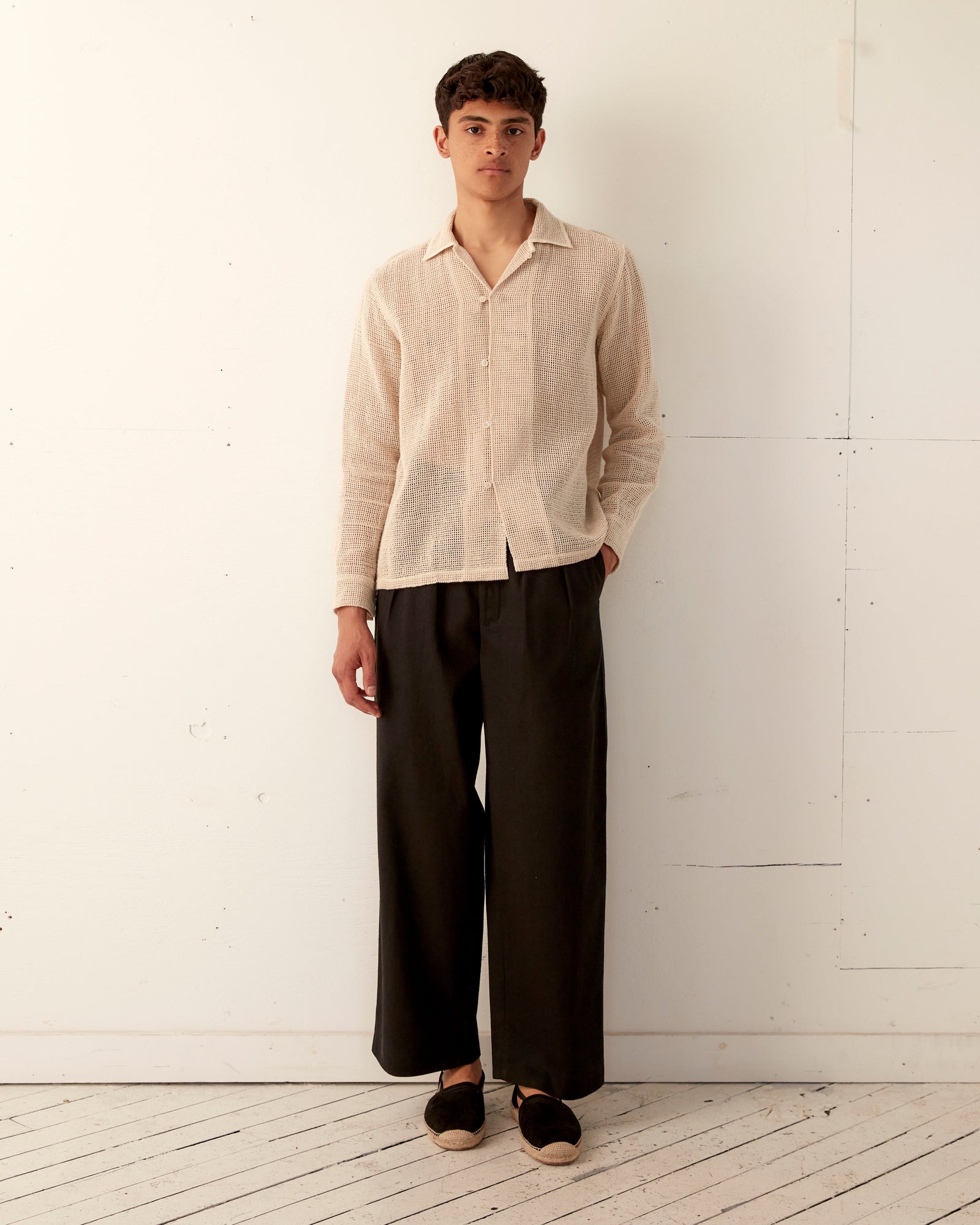 Open Weave Long Sleeve Shirt