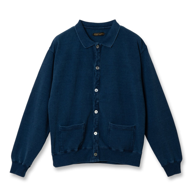 Indigo Pique Knitting Cardigan【OR-9110B】