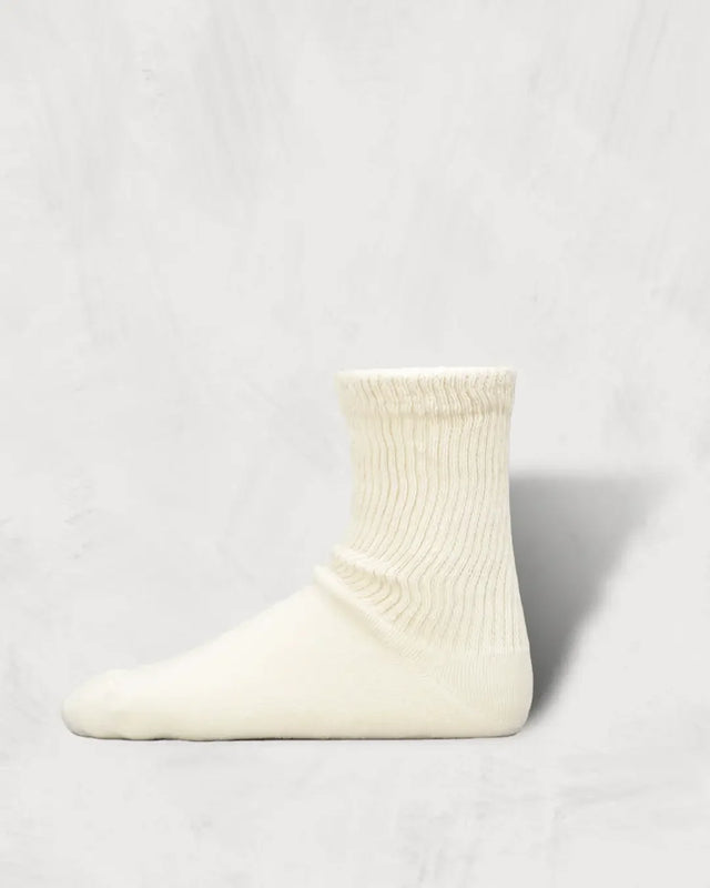 Organic Undyed Pile Socks | Split Toe