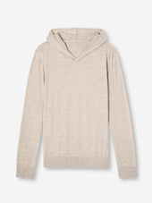 Men's Pullover Hoodie Orson Merino Wool Oat