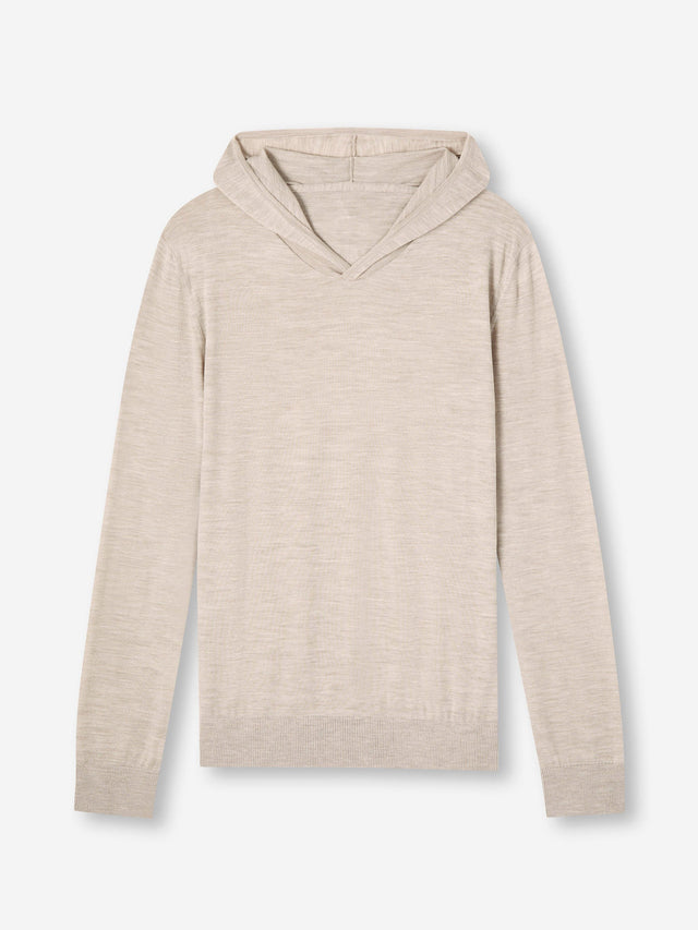 Men's Pullover Hoodie Orson Merino Wool Oat