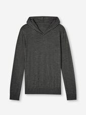 Men's Pullover Hoodie Orson Merino Wool Charcoal