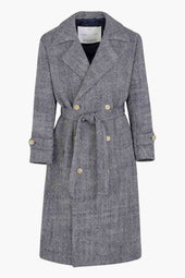 Jacques Trench Coat in Wool Herringbone
