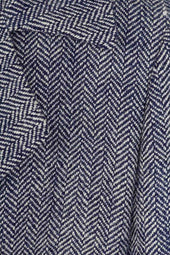 Jacques Trench Coat In Wool Herringbone