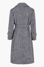 Jacques Trench Coat In Wool Herringbone