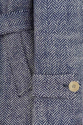 Jacques Trench Coat In Wool Herringbone