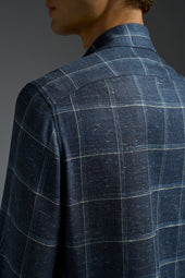 Silk Linen and Wool Donegal Four Pockets Overshirt
