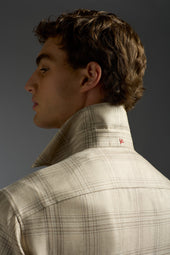 Natural Cashmere Linen Four Pockets Overshirt