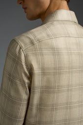 Natural Cashmere Linen Four Pockets Overshirt