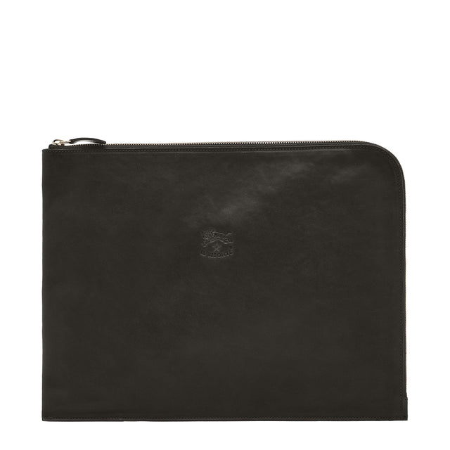 Portfolio in vintage leather color black