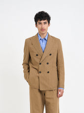 Double Breasted Jacket Sadler Beige