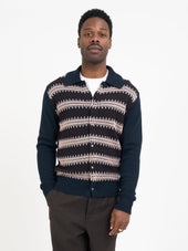 Roxwell Knitted Jacket Freeman Navy