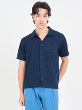 Ashby Short Sleeve Jersey Shirt Weaver Navy