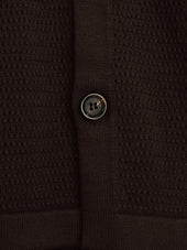 Short Sleeve Mawes Knitted Shirt Nicholson Brown