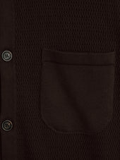 Short Sleeve Mawes Knitted Shirt Nicholson Brown