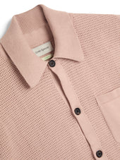 Short Sleeve Mawes Knitted Shirt Nicholson Pink