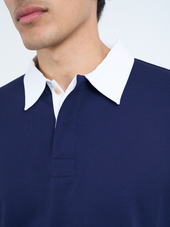 Heavy Long Sleeve Rugby Top Parton Blue