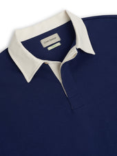 Heavy Long Sleeve Rugby Top Parton Blue