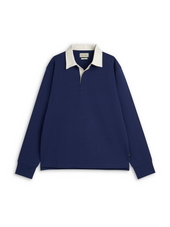 Heavy Long Sleeve Rugby Top Parton Indigo Blue