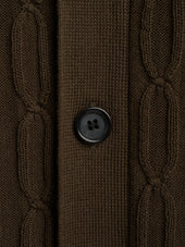Short Sleeve Rossell Knitted Shirt Penrose Brown