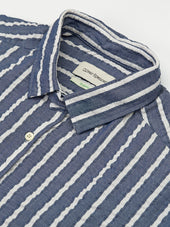 Clerkenwell Tab Shirt Pool Navy