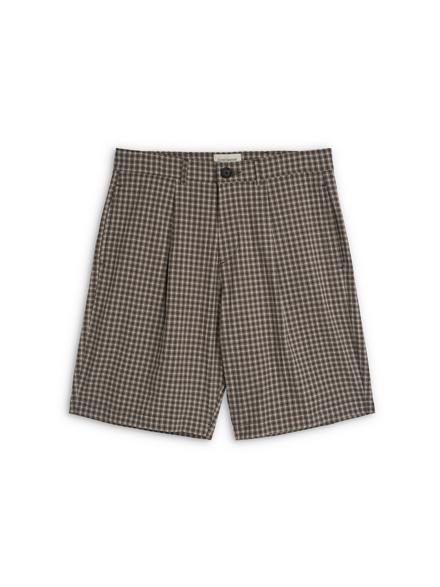 Pleated Shorts Leaman Brown