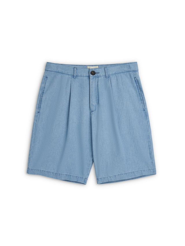 Pleated Shorts Marden Indigo